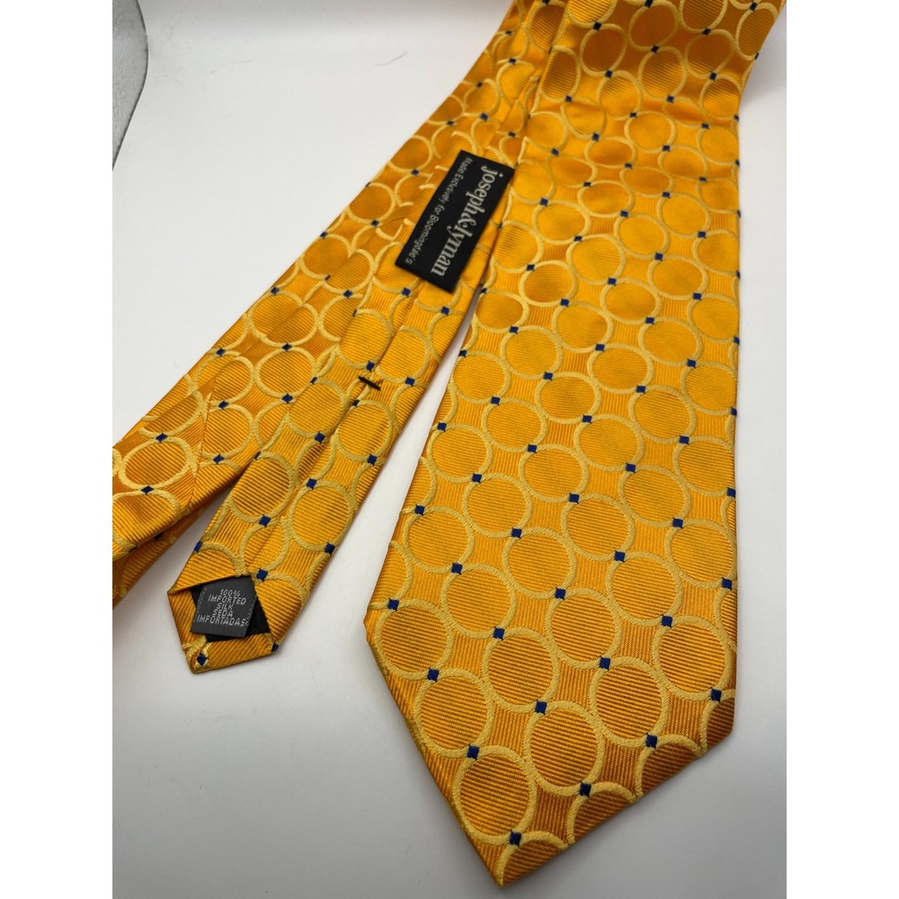 Joseph & Lyman Mens Yellow Geometric Silk Tie Bloomingdales 2103